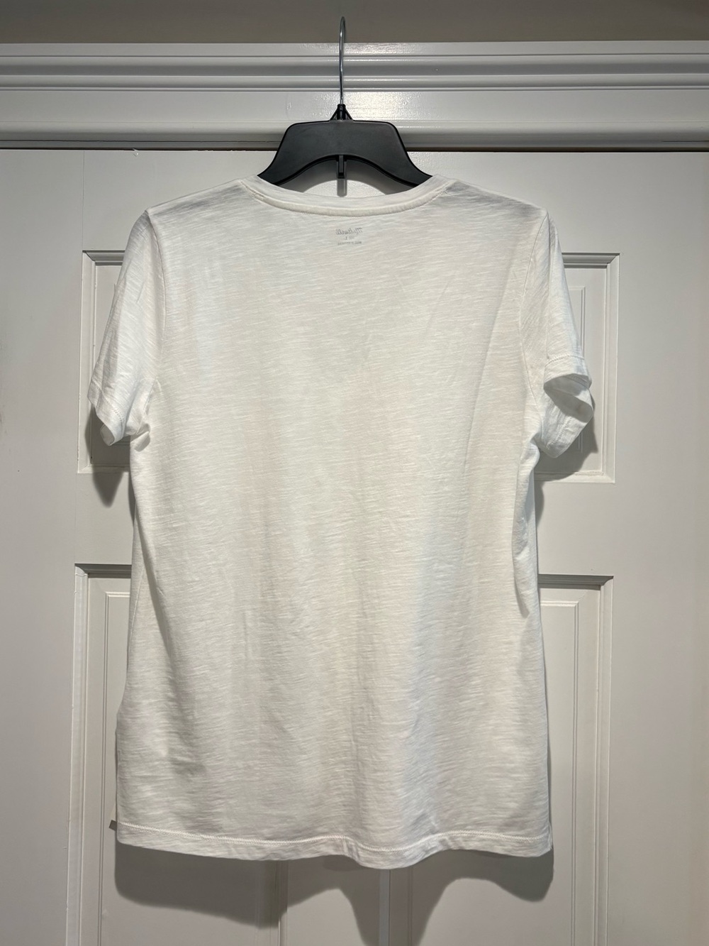 NWT Madewell Women’s Large White V-Neck Pocket Tee -Short Sleeve - Picture 4 of 12